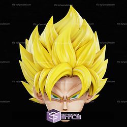 Cosplay STL Files Goku SSJ Helmet