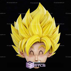 Cosplay STL Files Goku SSJ Helmet