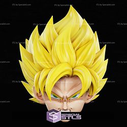 Cosplay STL Files Goku SSJ Helmet