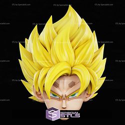 Cosplay STL Files Goku SSJ Helmet
