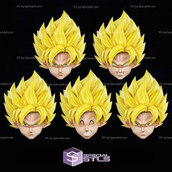 Cosplay STL Files Goku SSJ Helmet
