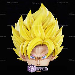 Cosplay STL Files Goku SSJ Helmet