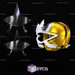 Cosplay STL Files Gold Samurai Ranger Helmet
