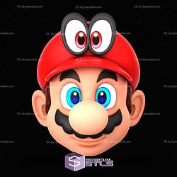 Cosplay STL Files Italian Red Plumber Super Mario Mask