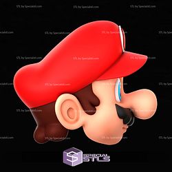 Cosplay STL Files Italian Red Plumber Super Mario Mask