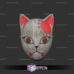 Cosplay STL Files Tanjiro Kitsune Mask Realistic Remake