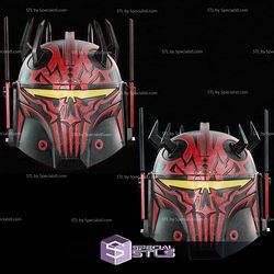 Cosplay STL Files Val Serath Darth Maul Helmet