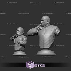 Dr Evil and Mini Me Bust 3D Printer Files