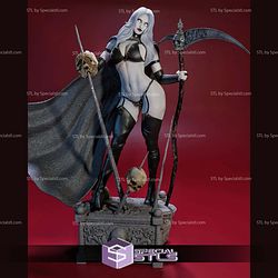 Lady Death Skull on Base STL Files