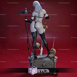 Lady Death Skull on Base STL Files