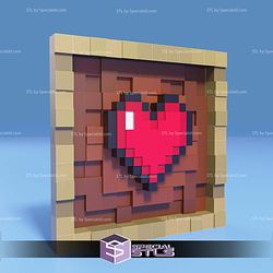 Minecraft Heart Frame STL Files