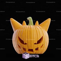 Pumpkin Pikachu and Gengar Halloween Decoration STL Files