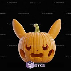 Pumpkin Pikachu and Gengar Halloween Decoration STL Files