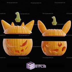 Pumpkin Pikachu and Gengar Halloween Decoration STL Files