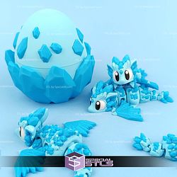 Super Basic STL Crystal Mini Dragon with Egg