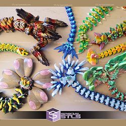 Super Basic STL Flexi Dragon Tail Keychain