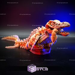 Super Basic STL Skeleton Mosasaurus with Squid Snack
