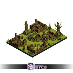 The Creepy Swamp Dungeon Blocks Campaign STL Miniatures