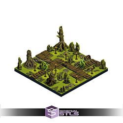 The Creepy Swamp Dungeon Blocks Campaign STL Miniatures