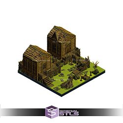 The Creepy Swamp Dungeon Blocks Campaign STL Miniatures