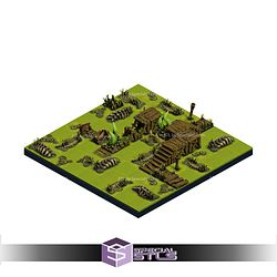 The Creepy Swamp Dungeon Blocks Campaign STL Miniatures