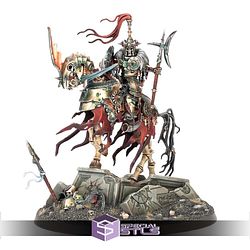 Wight King on Steed Strange Dark Place Miniatures