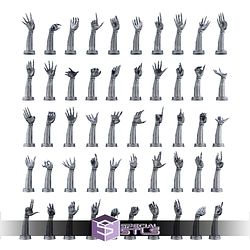 100 Different Cyberpunk Robotic Hands STL Files