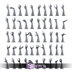 100 Different Cyberpunk Robotic Hands STL Files