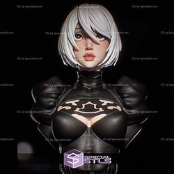2B Nier Automata Emil Head Bust STL Files