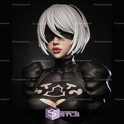2B Nier Automata Emil Head Bust STL Files
