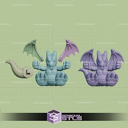 Baby Dragon Yu Gi Oh 107mm STL Files
