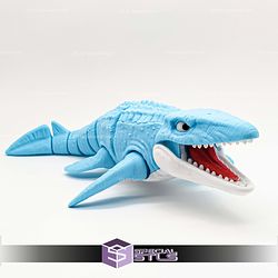 Basic STL Files Mosasaurus Articulated