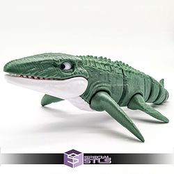 Basic STL Files Mosasaurus Articulated