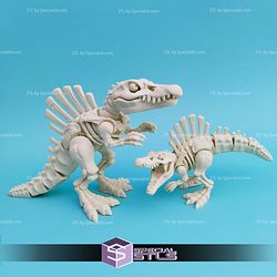 Basic STL Files Spinosaurus Skeleton Articulated