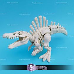 Basic STL Files Spinosaurus Skeleton Articulated