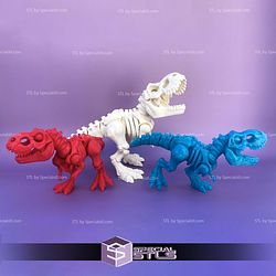 Basic STL Files T Rex Skeleton Articulated