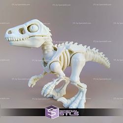 Basic STL Files Velociraptor Skeleton Articulated
