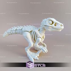 Basic STL Files Velociraptor Skeleton Articulated