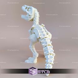 Basic STL Files Velociraptor Skeleton Articulated