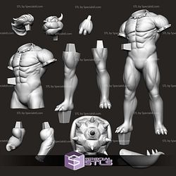 Bowser And Peach Mario Galaxy Movie STL Files