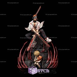 Chainsaw Man Denji and Pochita Diorama STL Files