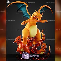 Charmander Evolution 381mm STL Files