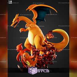 Charmander Evolution 381mm STL Files