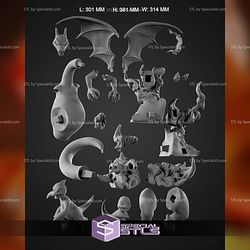 Charmander Evolution 381mm STL Files