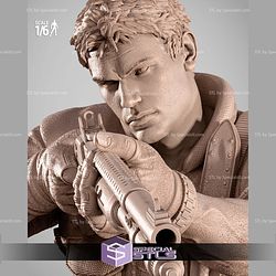 Chris Redfield Resident Evil Shoting 360mm STL Files