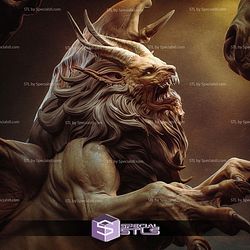 Ciri vs Manticore 392mm STL Files