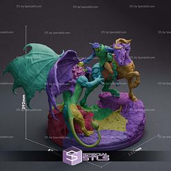 Ciri vs Manticore 392mm STL Files