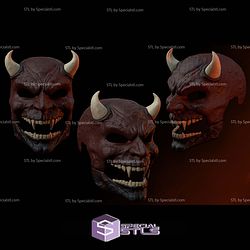 Cosplay STL Files Adjudicator Mask with Moveable Jaw