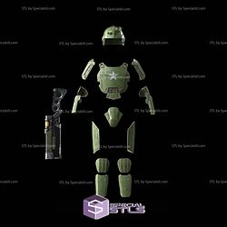 Cosplay STL Files Combat Armor and Laser Rifle Fallout