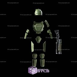 Cosplay STL Files Combat Armor and Laser Rifle Fallout